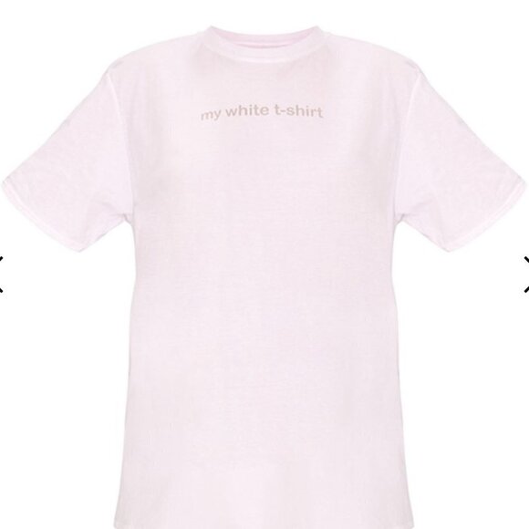 PLT My White T-Shirt Printed Tee Shirt L NEW - Picture 1 of 9